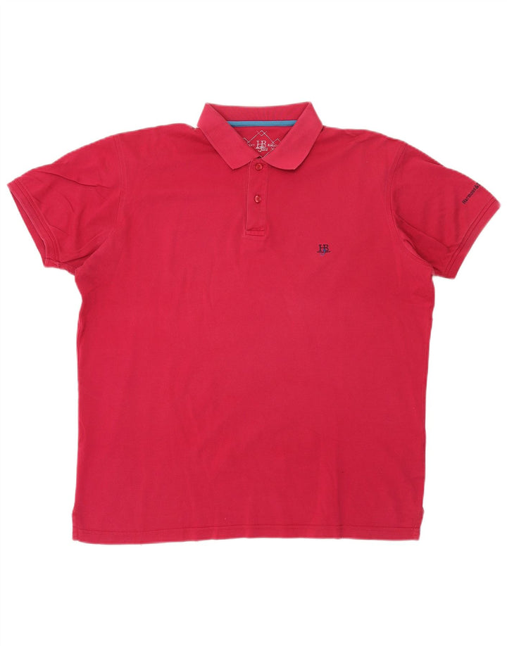 Harmont & Blaine Mens Polo Shirt 2XL Pink Cotton