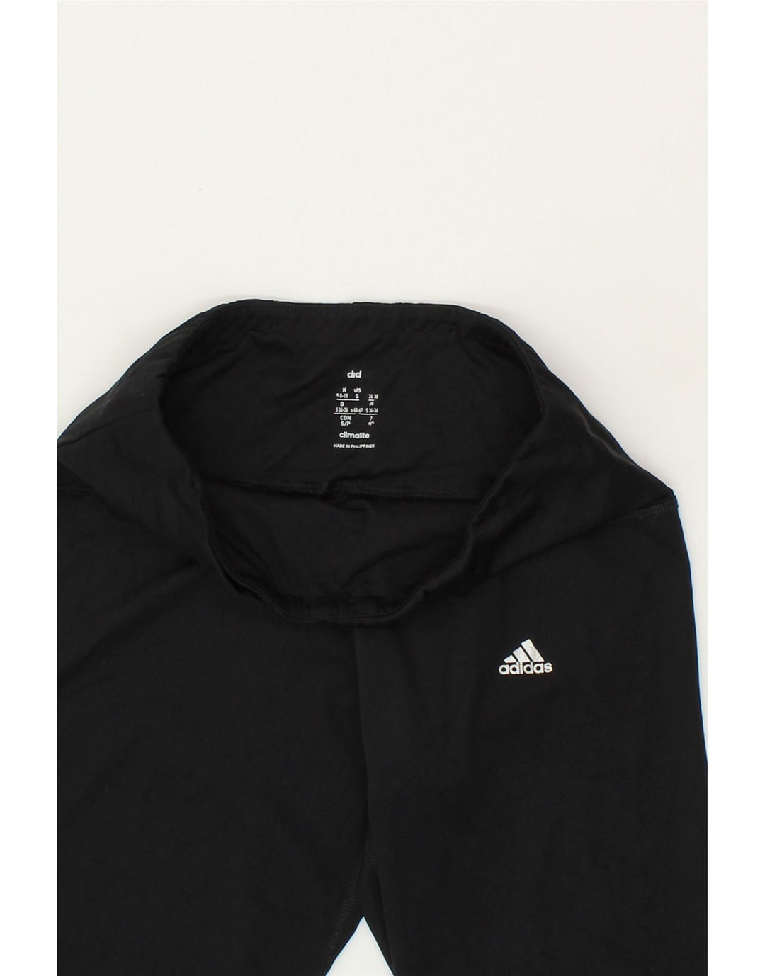 ADIDAS Womens Climalite Capri Leggings UK 8/10 Small  Black Polyester Vintage Adidas and Second-Hand Adidas from Messina Hembry 