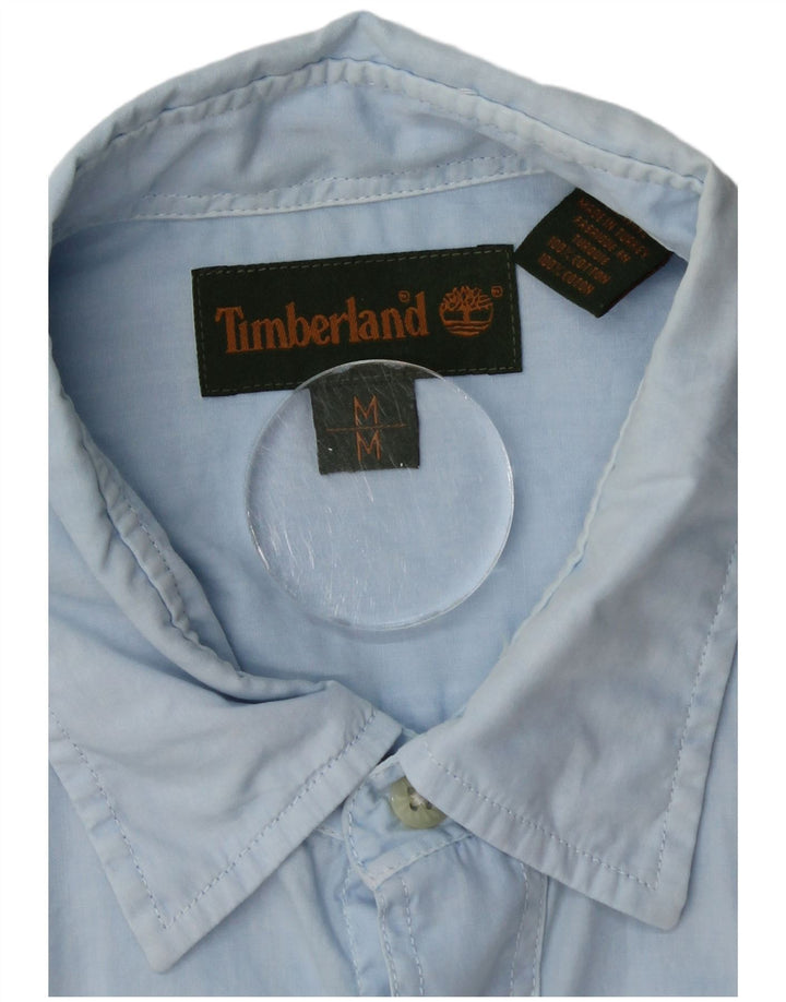 Timberland Mens Shirt Medium Blue Cotton