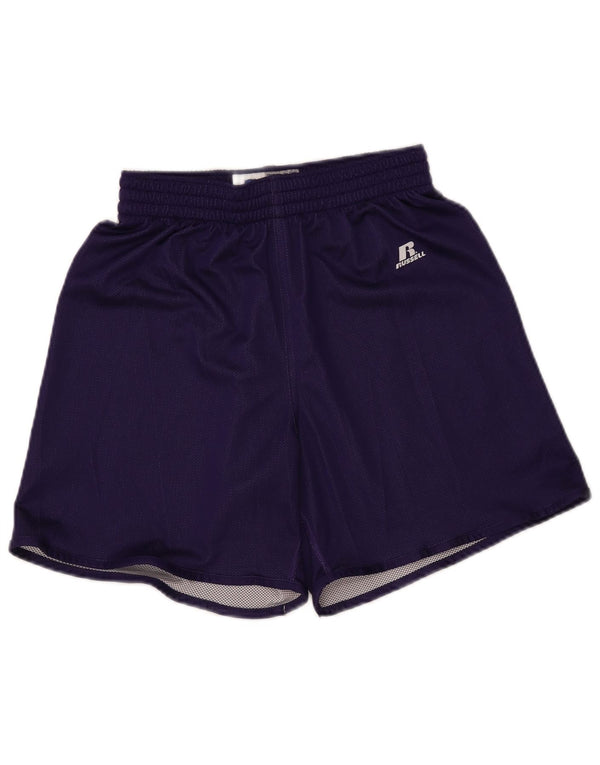 RUSSELL ATHLETIC Boys Dri-Power Sport Shorts 11-12 Years XL Purple