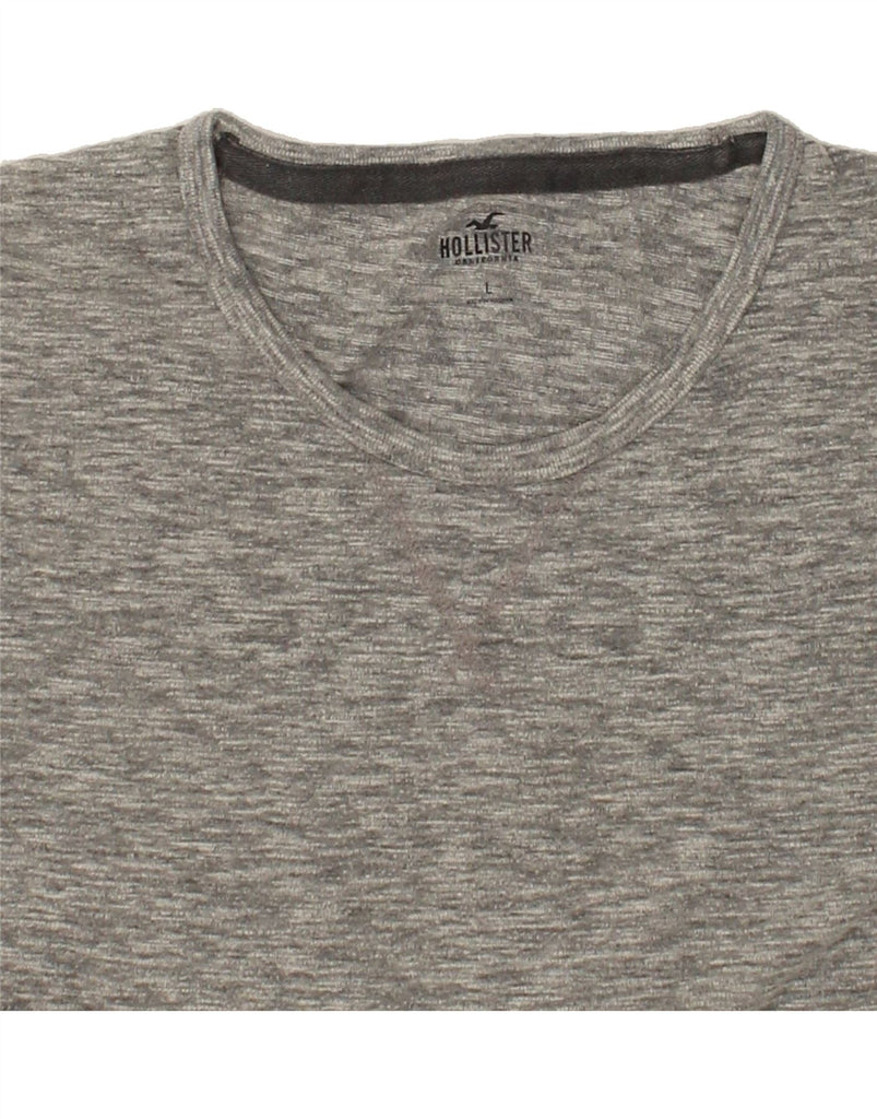 HOLLISTER Womens T-Shirt Top UK 16 Large Grey Flecked Cotton | Vintage Hollister | Thrift | Second-Hand Hollister | Used Clothing | Messina Hembry 