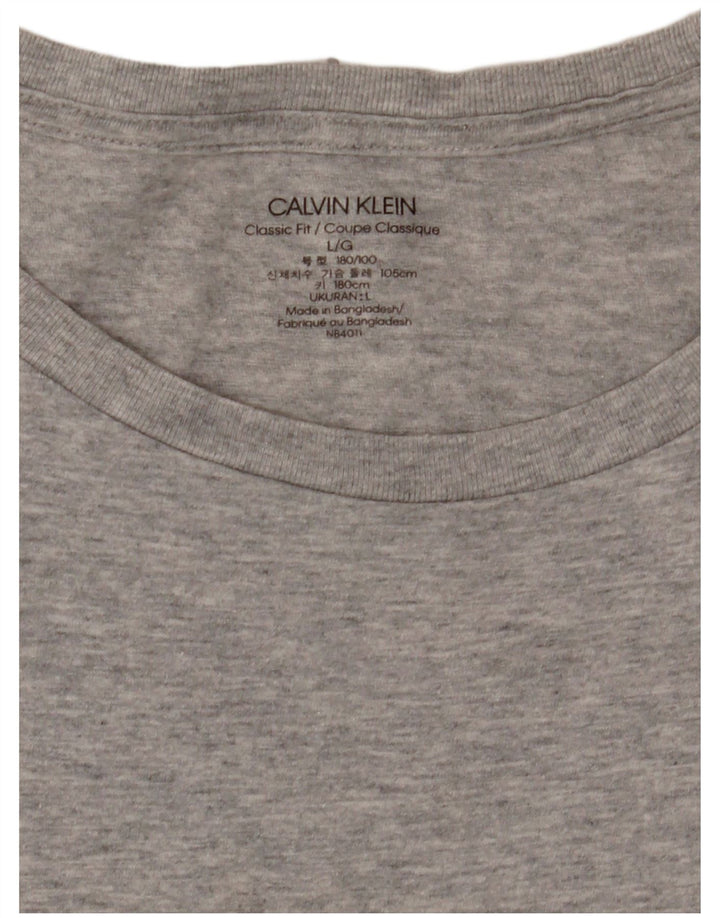 Calvin Klein Mens Classic Fit T-Shirt Top Large Grey Flecked