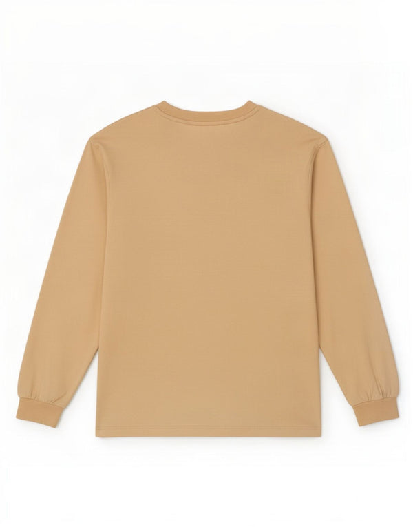 Richmond Mens Graphic Top Long Sleeve Medium Beige Cotton
