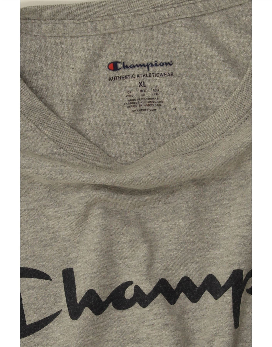 CHAMPION Mens Graphic Top Long Sleeve XL Grey