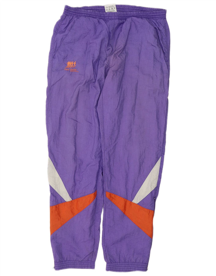 Frank Shorter Mens Tracksuit Trousers Joggers Medium Purple Colourblock