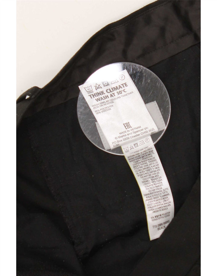 Marks & Spencer Mens Regular Casual Trousers W36 L31 Black Polyester