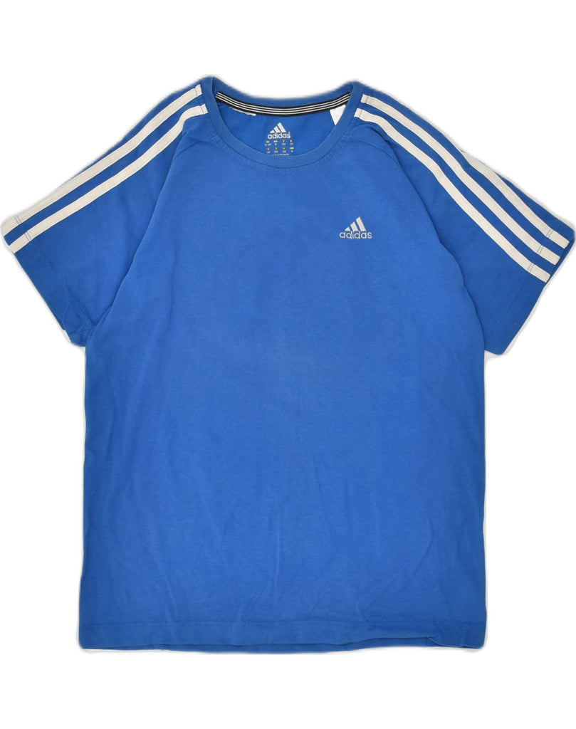 ADIDAS Boys Climalite T-Shirt Top 11-12 Years Blue Cotton | Vintage Adidas | Thrift | Second-Hand Adidas | Used Clothing | Messina Hembry 