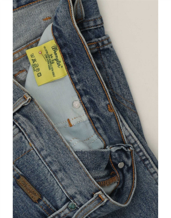 Wrangler Mens Texas Straight Jeans W34 L32 Blue Cotton