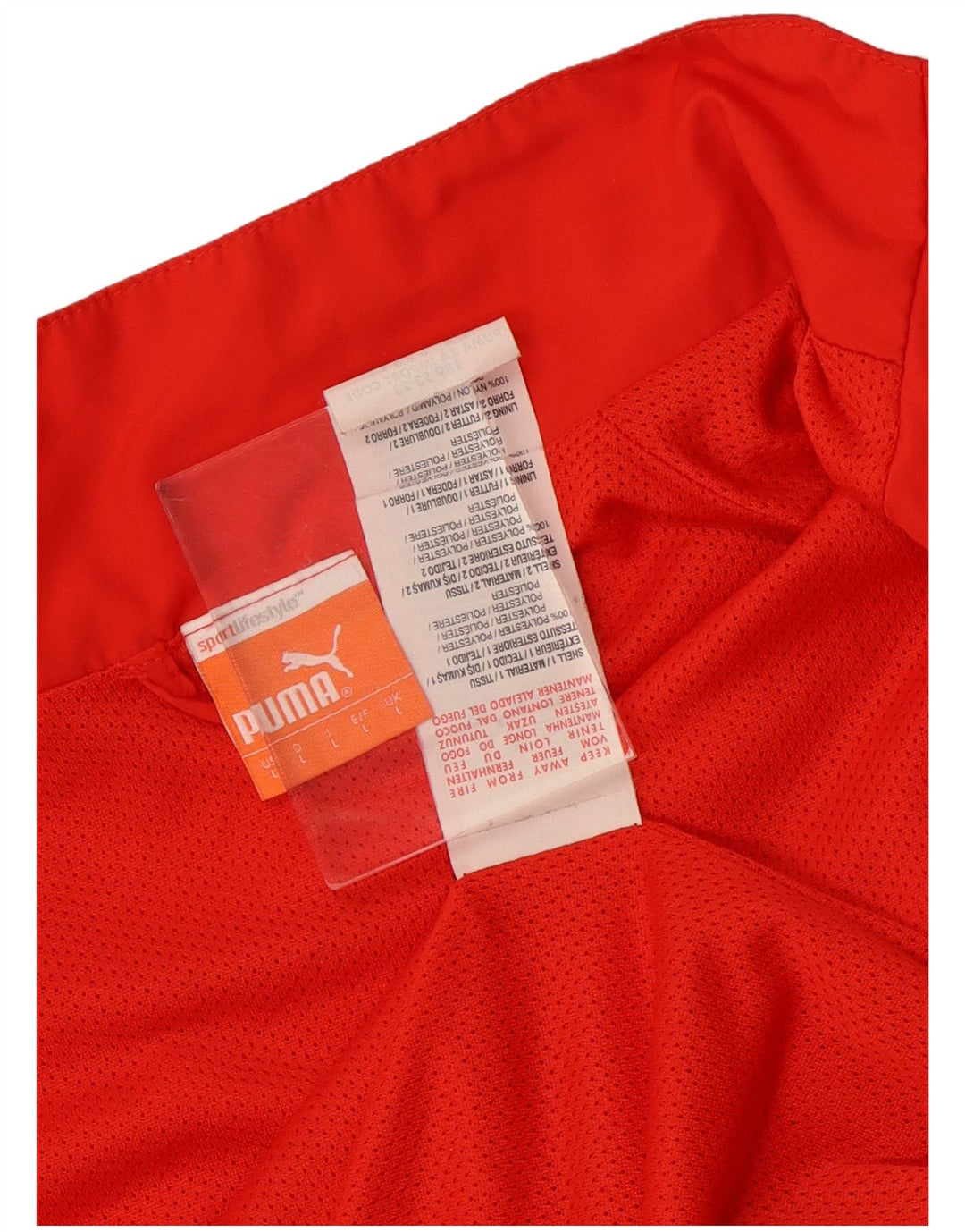 Puma Mens Graphic Tracksuit Top Jacket Large Red Colourblock Sports