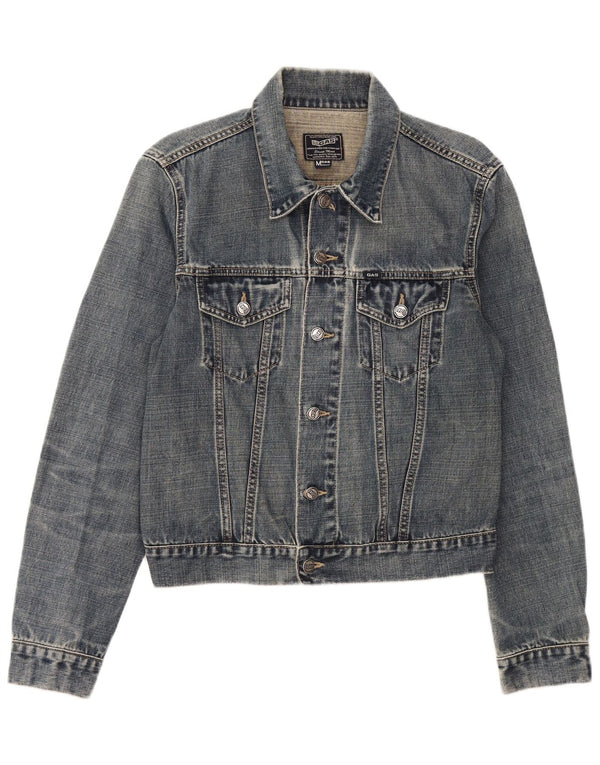 Gas Womens Denim Jacket UK 14 Medium Blue