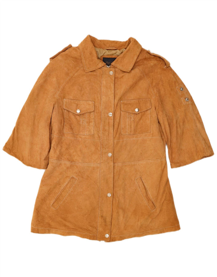 Vintage Womens Short Sleeve Military Blazer Jacket IT 42 Medium Brown