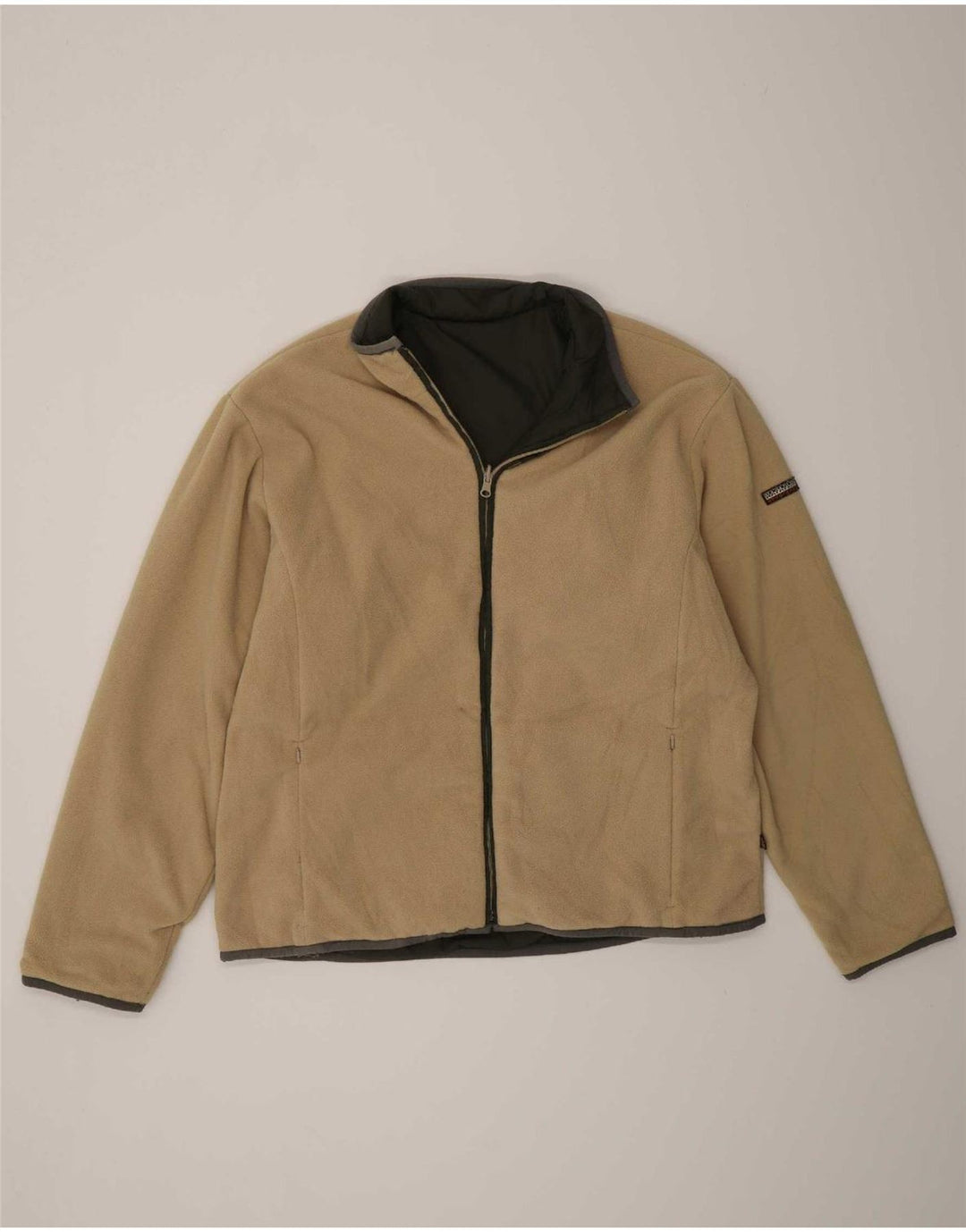 Napapijri Mens Geographic Reversible Jacket UK 40 Large Khaki