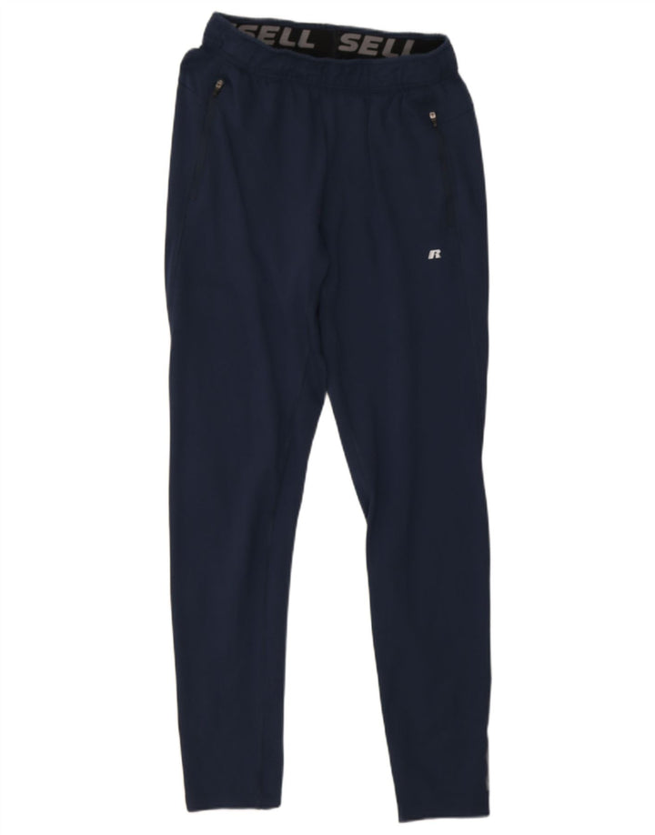 Russell Athletic Mens Tracksuit Trousers Small  Navy Blue Rayon