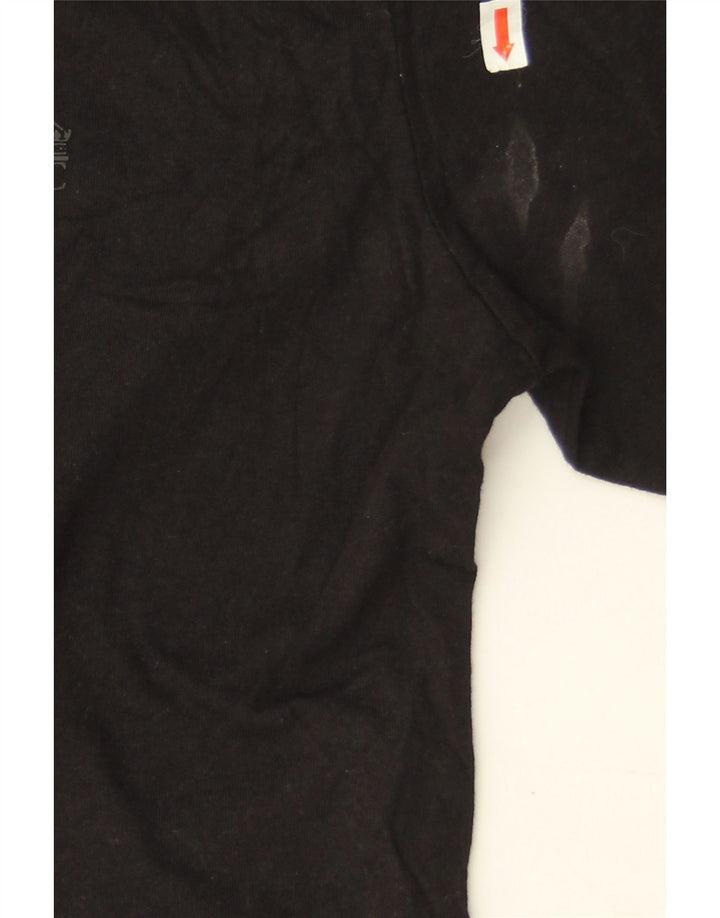 French Connection Mens Top Long Sleeve Large Black Cotton
