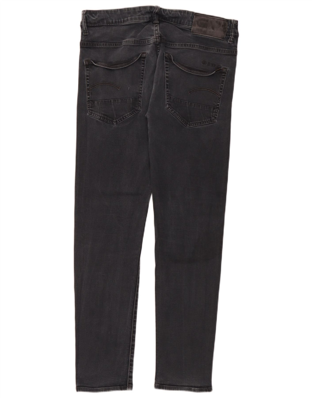 G-Star Mens 3301 Slim Jeans W34 L32 Black Cotton