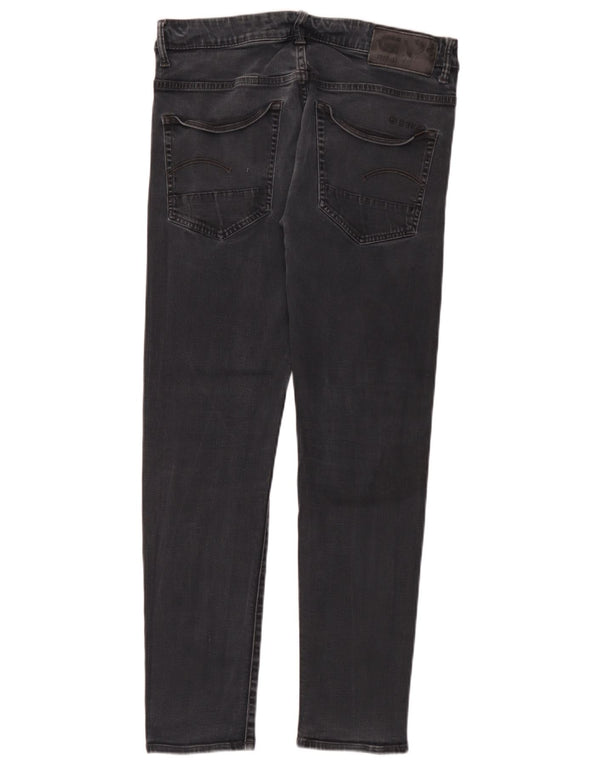 G-Star Mens 3301 Slim Jeans W34 L32 Black Cotton