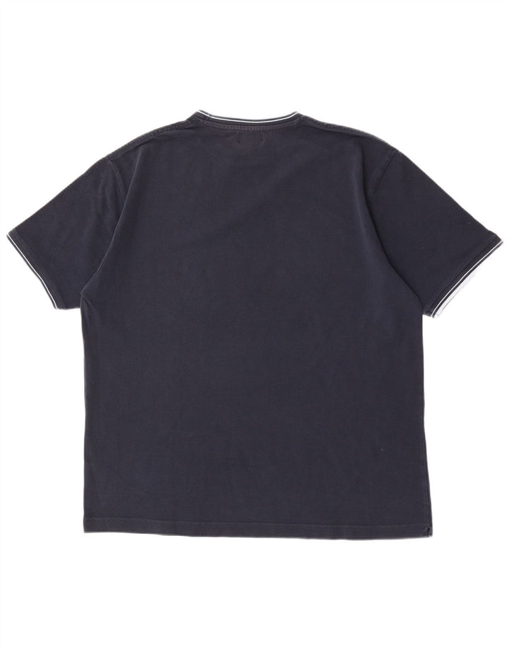 Kappa Mens T-Shirt Top 2XL Navy Blue Cotton