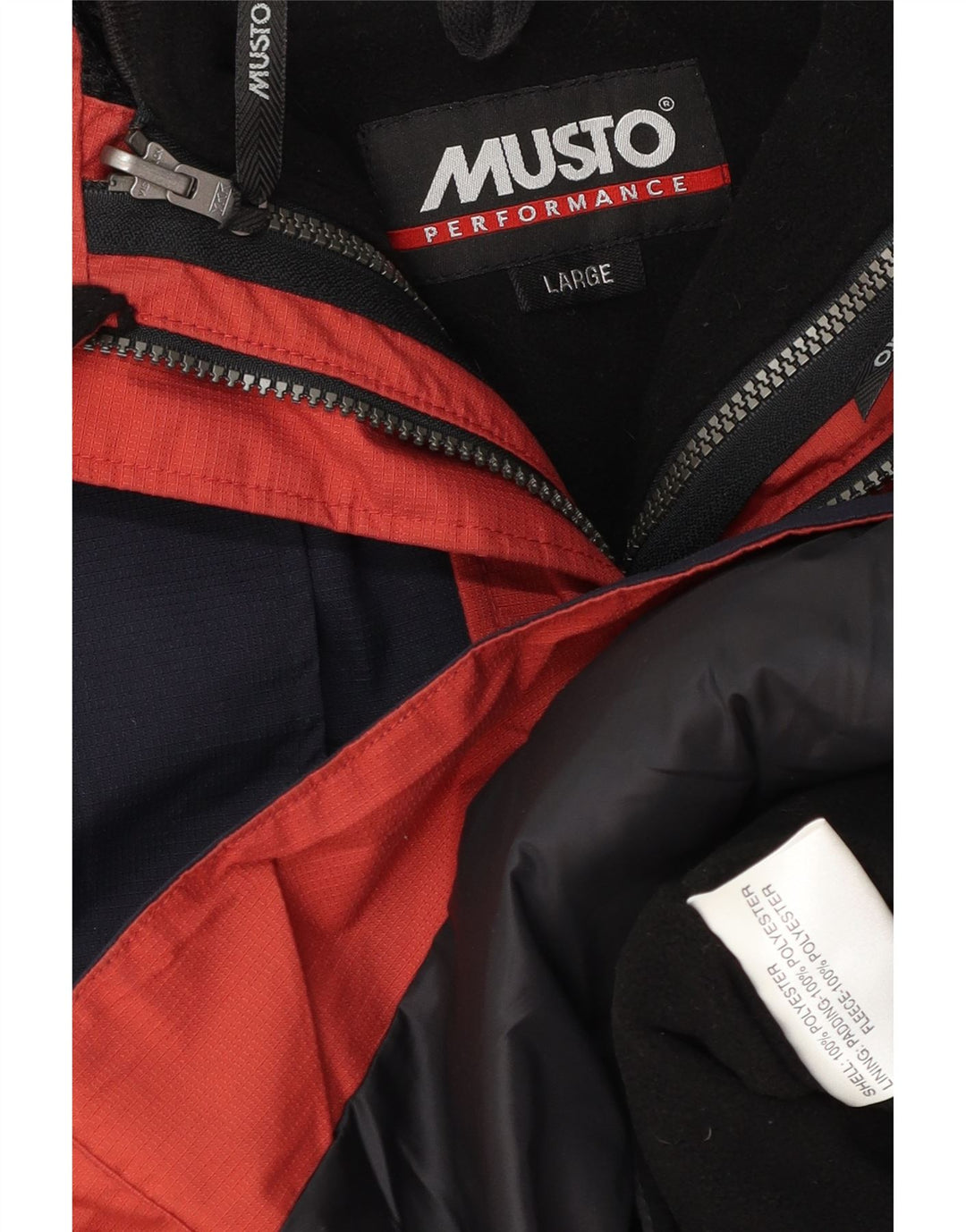 Musto Mens Hooded Windbreaker Jacket UK 40 Large Navy Blue Polyester