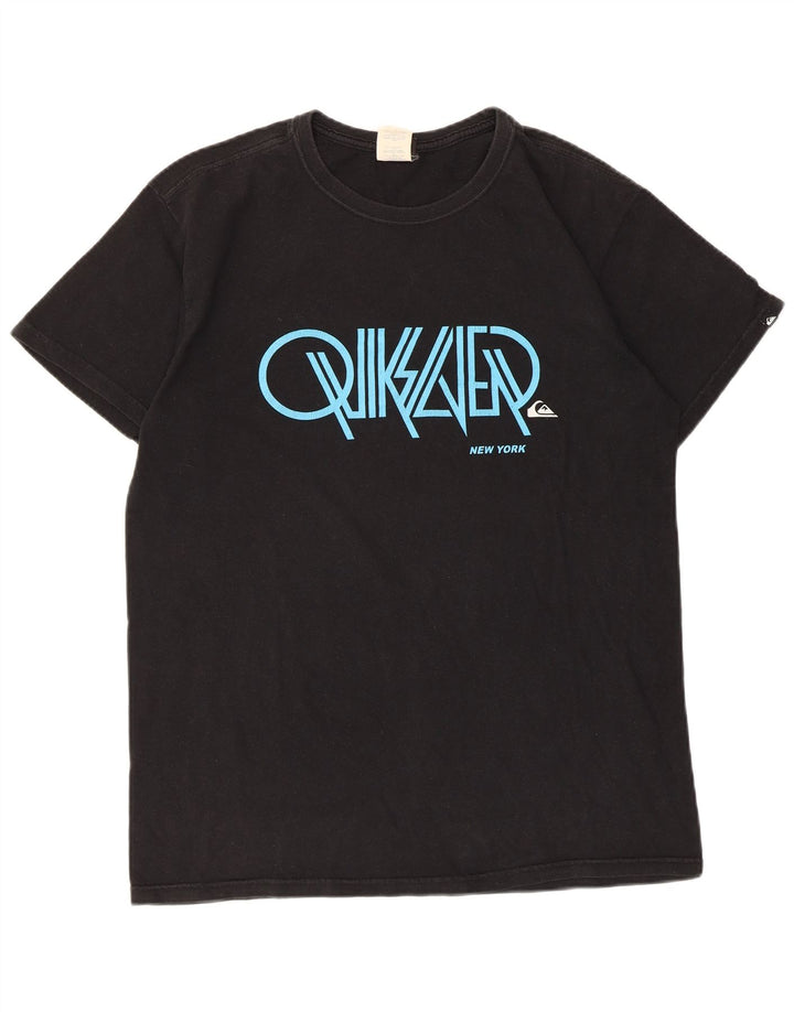 Quiksilver Mens Graphic T-Shirt Top Medium Black Cotton