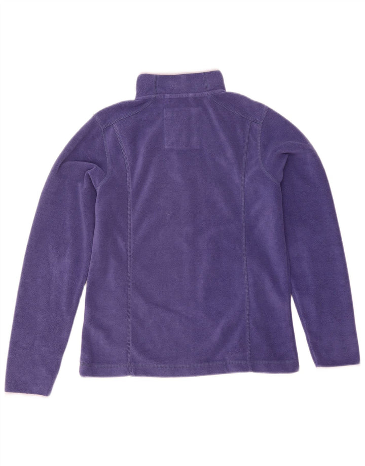 Weird Fish Womens Zip Neck Fleece Jumper UK 10 Small Purple Polyester