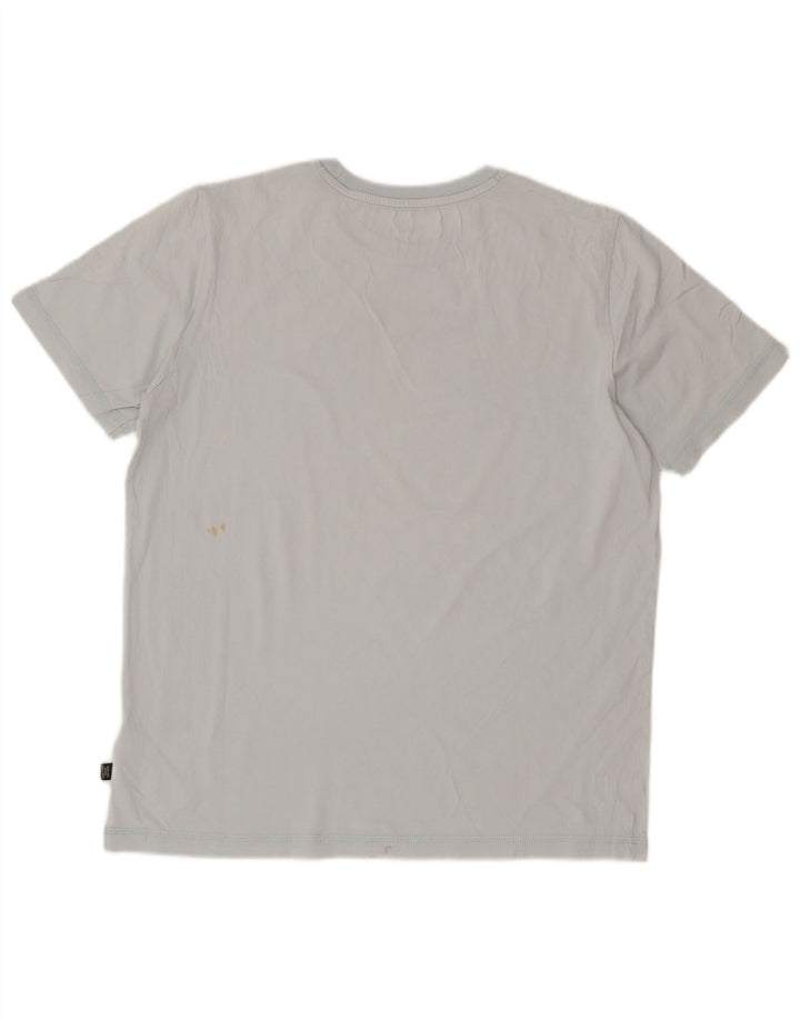 Puma Mens Graphic T-Shirt Top Medium Blue Cotton