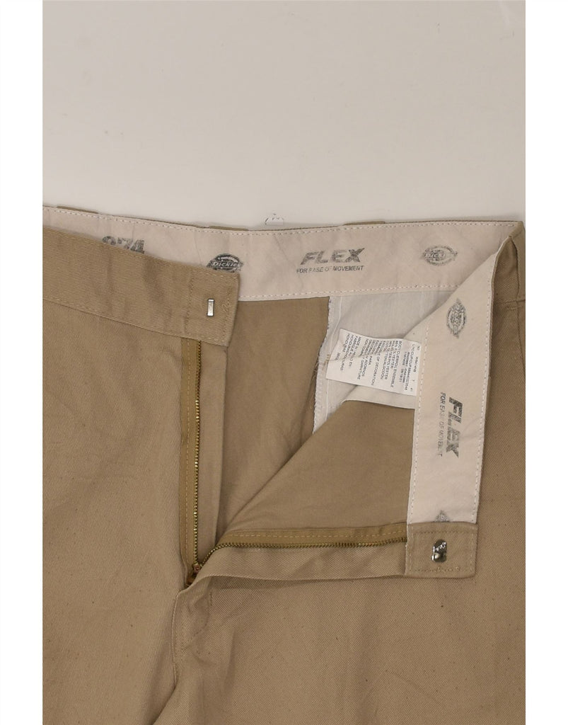 DICKIES Mens Flex Straight Chino Trousers W38 L32  Beige Cotton | Vintage Dickies | Thrift | Second-Hand Dickies | Used Clothing | Messina Hembry 