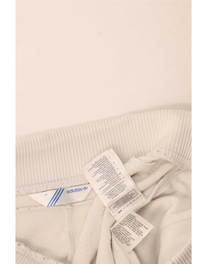 Adidas Womens Tracksuit Trousers EU 36 Small White Polyester