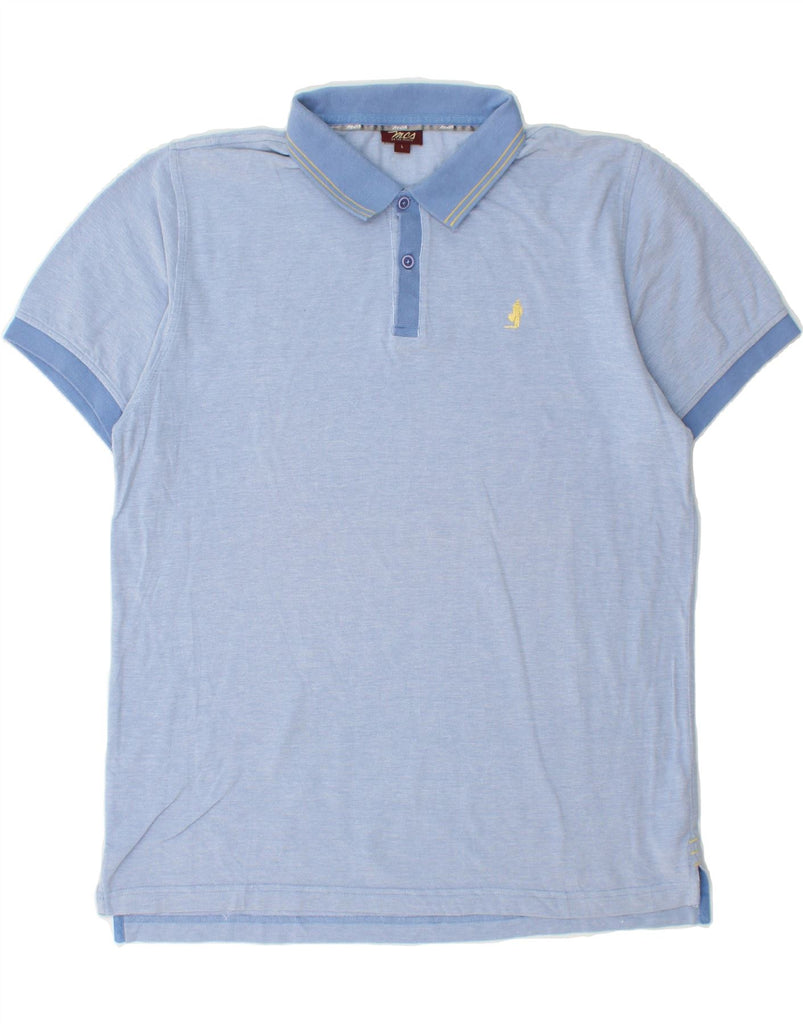 MARLBORO CLASSICS Mens Polo Shirt Large Blue Cotton Vintage Marlboro Classics and Second-Hand Marlboro Classics from Messina Hembry 