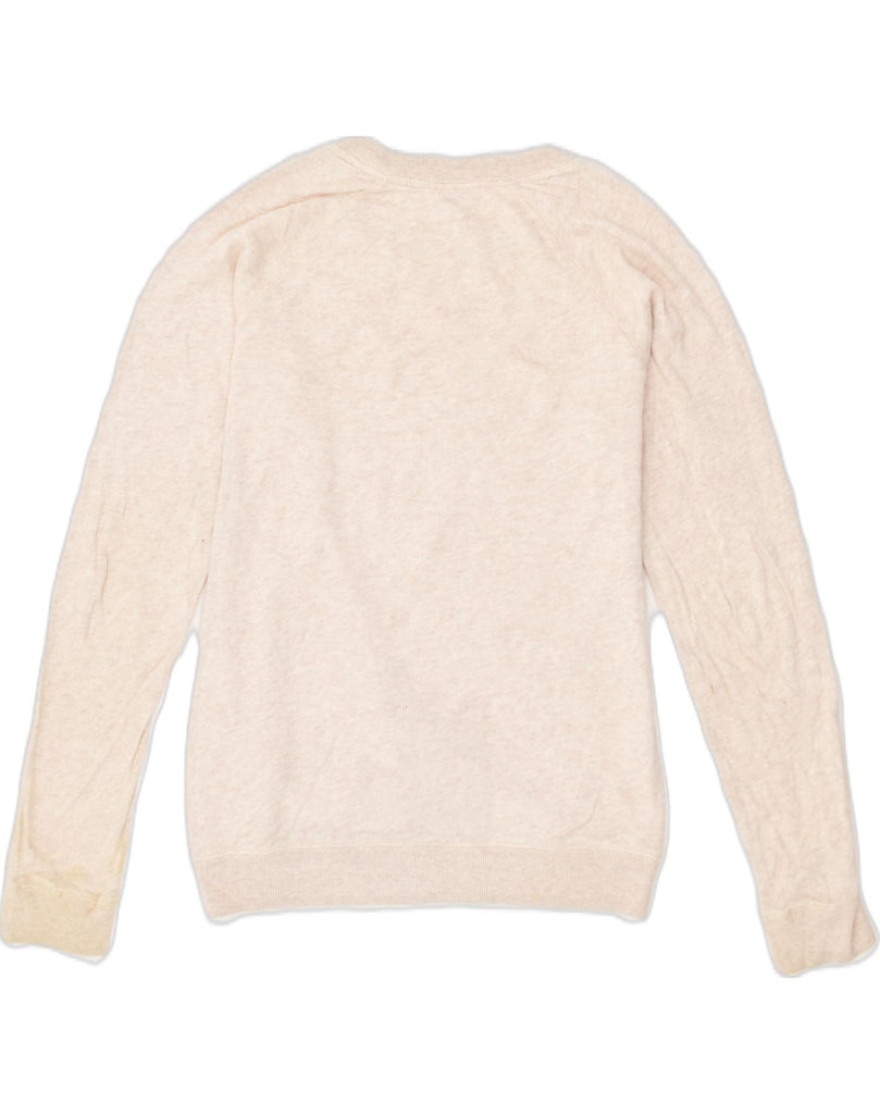 JACK WILLS Womens Loose Fit Crew Neck Jumper Sweater UK 8 Small Beige | Vintage Jack Wills | Thrift | Second-Hand Jack Wills | Used Clothing | Messina Hembry 