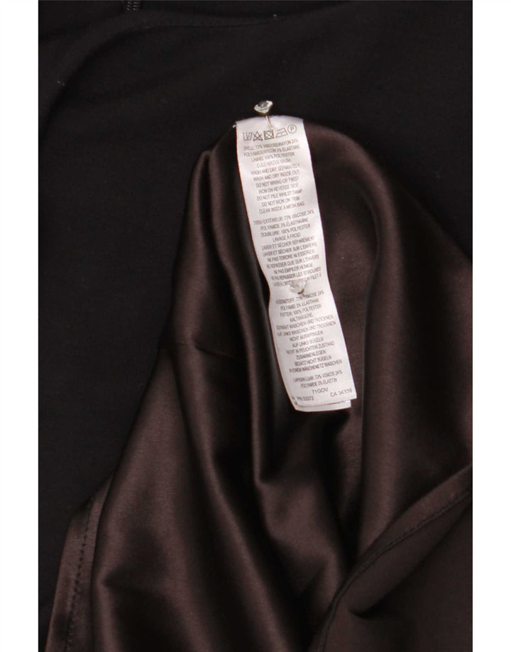 French Connection Womens Long Sleeve Shift Dress UK 12 Medium Black Viscose