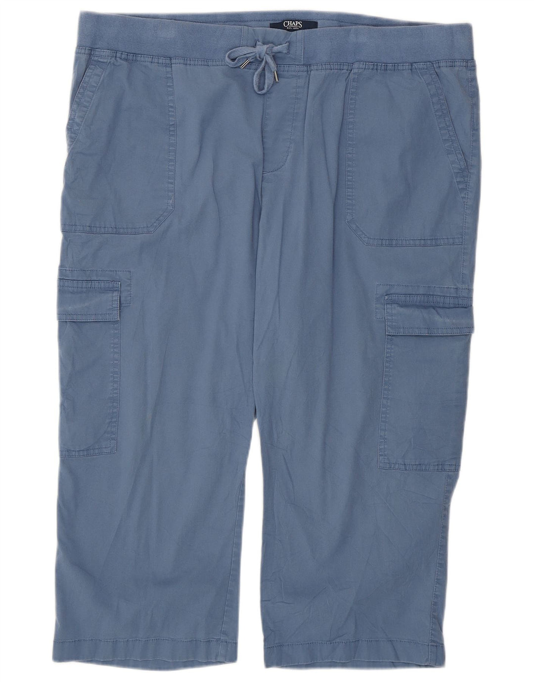 Chaps Womens Capri Tracksuit Trousers UK 18 XL Blue Cotton