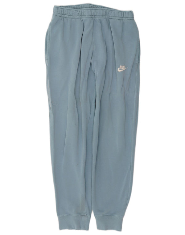 Nike Womens Tracksuit Trousers Joggers UK 14 Medium Blue Cotton