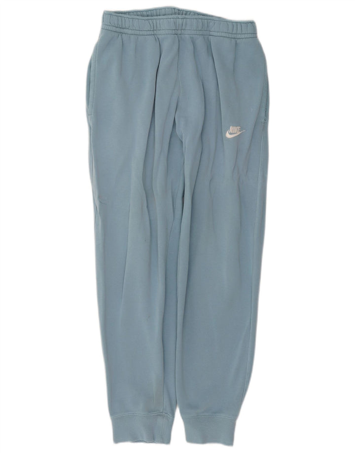 Nike Womens Tracksuit Trousers Joggers UK 14 Medium Blue Cotton