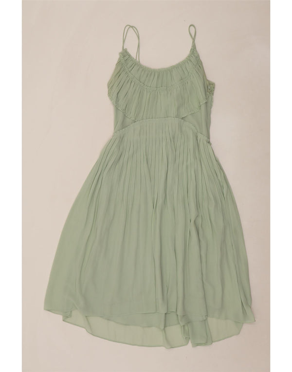 Reiss Womens Slip Dress UK 10 Small  Green Polyester