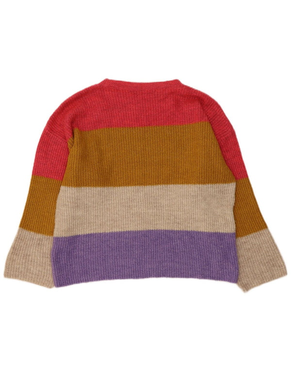 Marks & Spencer Womens Boat Neck Jumper Sweater UK 14 Medium Multicoloured