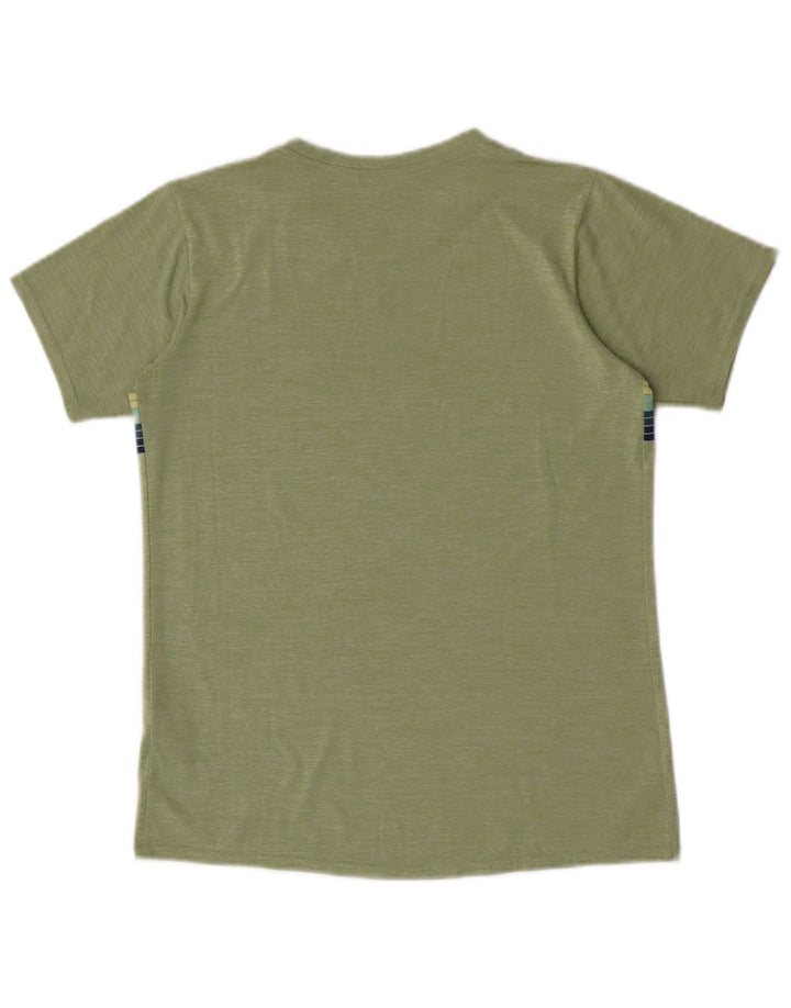 Patagonia Mens T-Shirt Top Small Green Striped Polyester