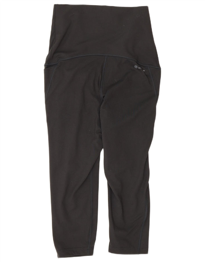 Adidas Womens Maternity Capri Leggings UK 12/14 Medium Black Polyester