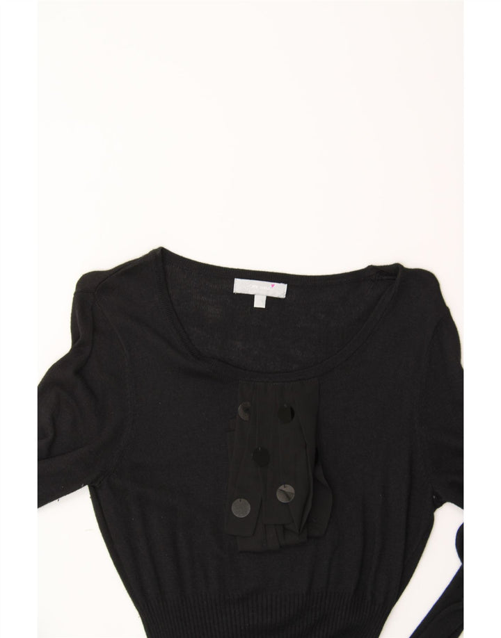 PER UNA Womens Jumper Dress UK 10 Small  Black Viscose Vintage Per Una and Second-Hand Per Una from Messina Hembry 