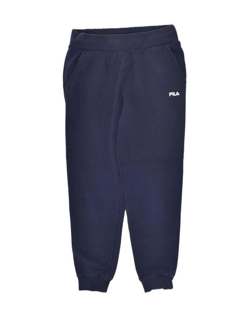 FILA Mens Tracksuit Trousers Joggers Medium Navy Blue Cotton | Vintage Fila | Thrift | Second-Hand Fila | Used Clothing | Messina Hembry 
