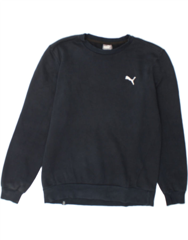 PUMA Womens Sweatshirt Jumper UK 14 Medium Black Cotton Vintage Puma and Second-Hand Puma from Messina Hembry 