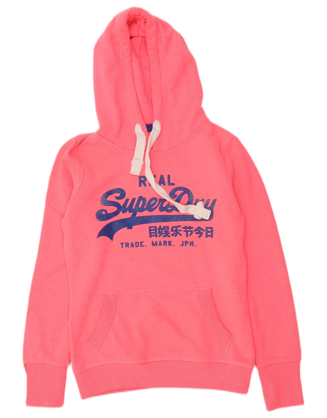 Superdry Womens Graphic Hoodie Jumper UK 10 Small Pink Polyester