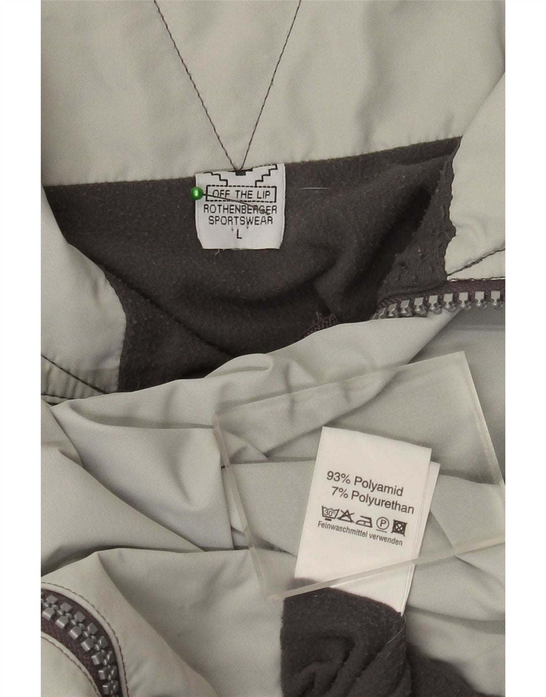 Vintage Mens Graphic Oversized Bomber Jacket UK 40 Large Grey Polyamide