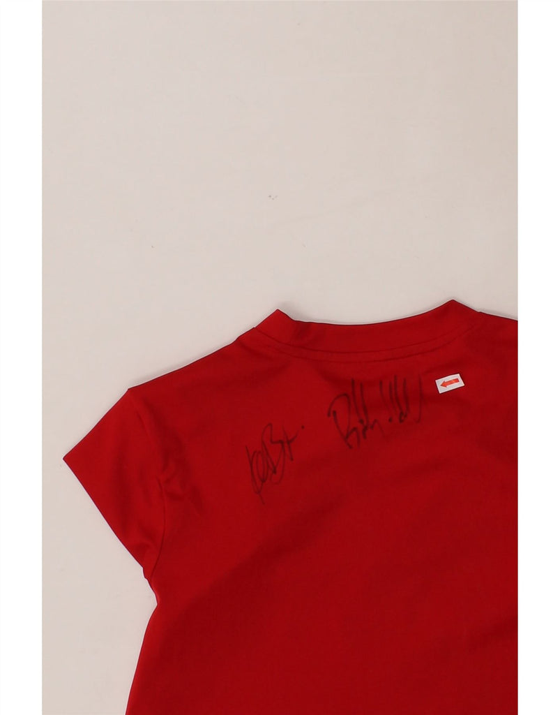 ADIDAS Boys Graphic T-Shirt Top 11-12 Years Large Red Polyester Vintage Adidas and Second-Hand Adidas from Messina Hembry 