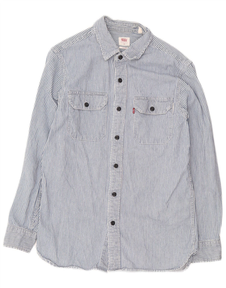 Levi's Mens Relaxed Fit Shirt XS Blue Pinstripe
