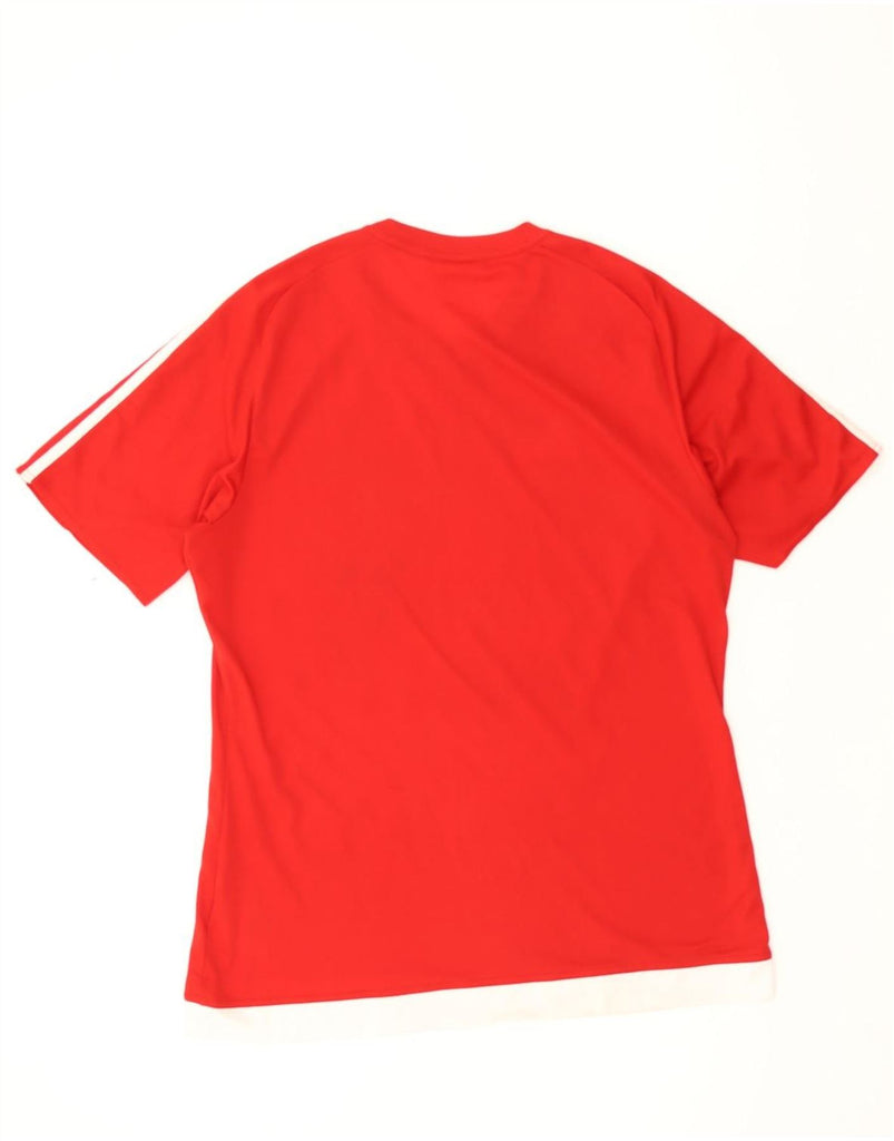 ADIDAS Womens Climalite T-Shirt Top UK 16 Large Red Polyester Vintage Adidas and Second-Hand Adidas from Messina Hembry 