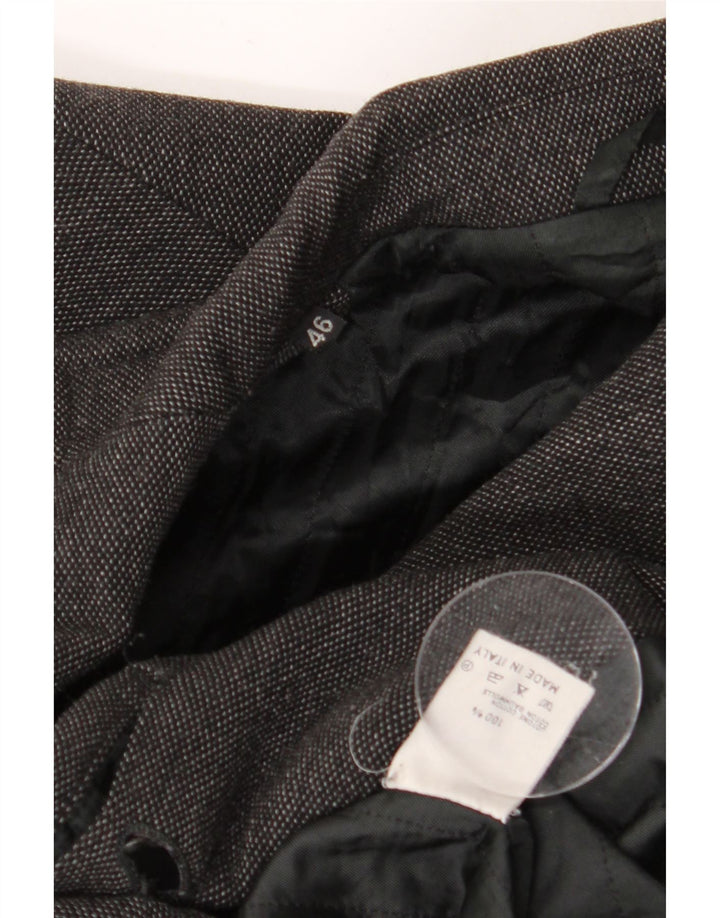 Vintage Mens Overcoat IT 46 Small Grey Cotton
