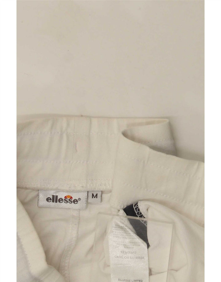 Ellesse Mens Graphic Sport Shorts Medium White Colourblock Cotton