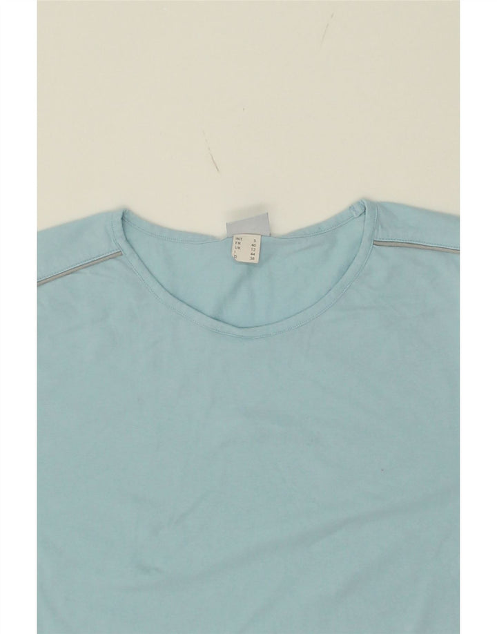 ARENA Womens T-Shirt Top UK 12 Medium Blue Cotton Vintage Arena and Second-Hand Arena from Messina Hembry 