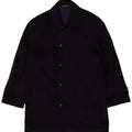 Vintage Mens Loose Fit Overcoat IT 46 Small Navy Blue Wool