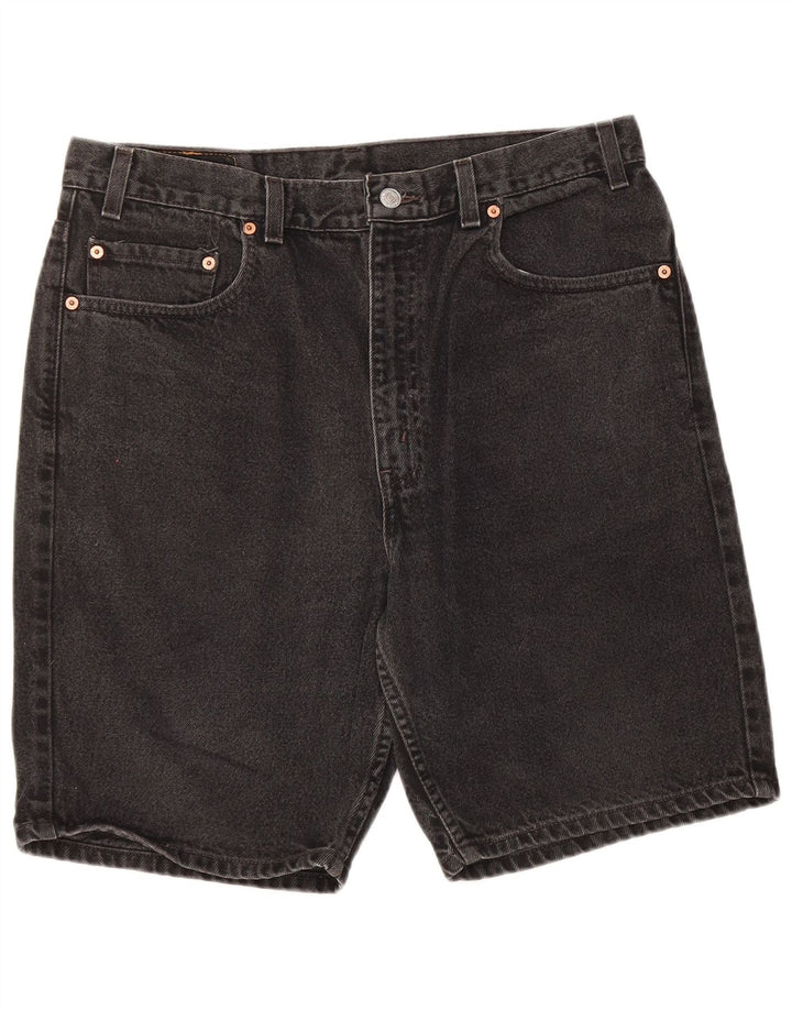 Levi's Mens 505 Regular Fit Denim Shorts W36 Large Black Cotton